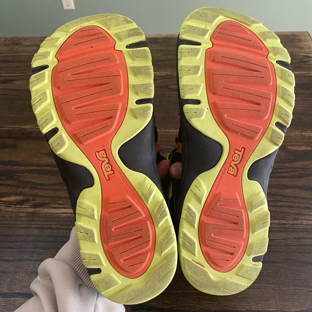 Teva Kids Manatee Water Sandals with Yellow, Red, and Blue Accents